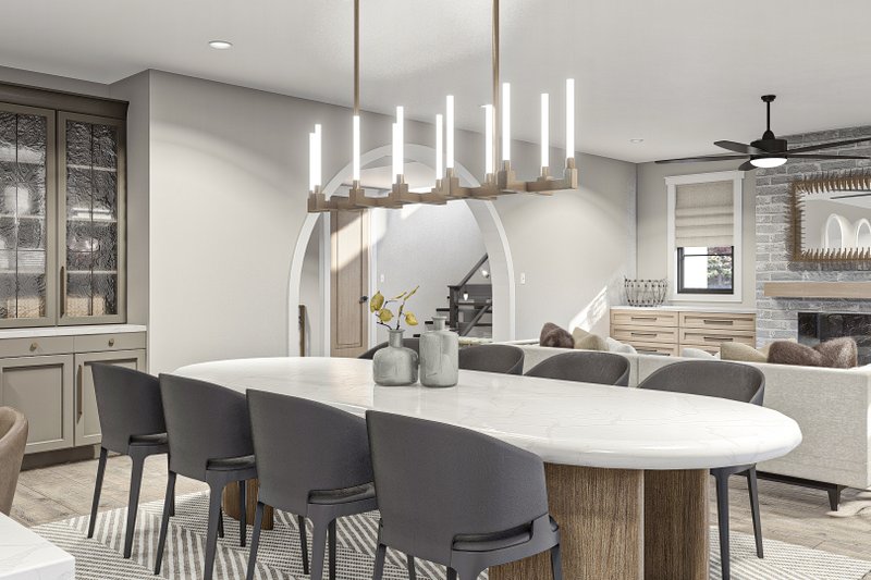 House Blueprint - Interior - Dining Room 1 for Modern House Plan #455-532 - 4 bed, 4.5 bath