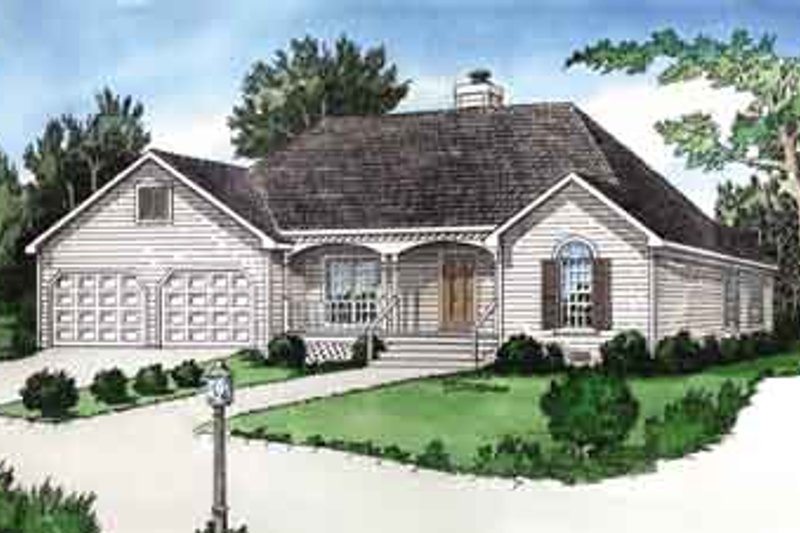 Traditional Style House Plan - 2 Beds 2 Baths 1088 Sq/Ft Plan #16-256