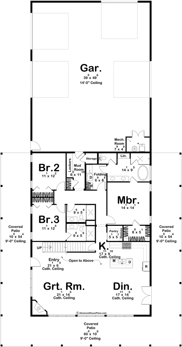 Barndominium Floor Plan - Main Floor Plan #455-475