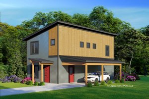 Contemporary Exterior - Front Elevation Plan #932-724