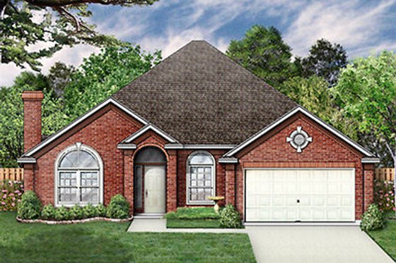 Exterior - Front Elevation for European House Plan #84-246 - 4 bed, 2 bath