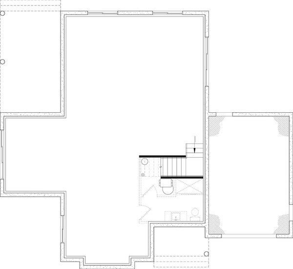 House Blueprint - European Floor Plan - Lower Floor Plan #23-1020