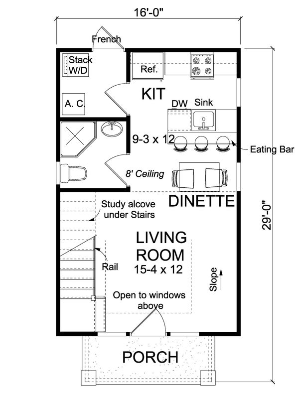 House Plan Design - Cottage Floor Plan - Main Floor Plan #513-2183
