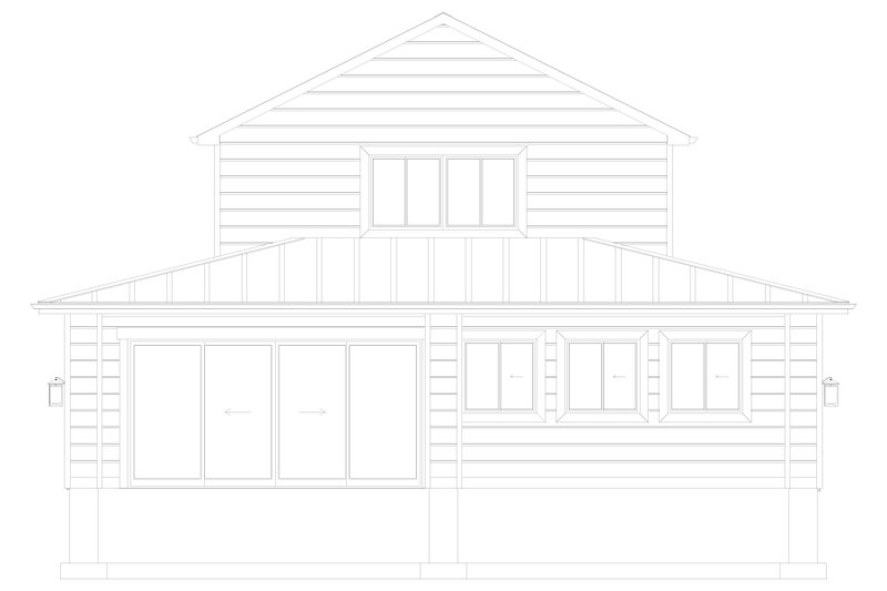 Architectural House Design - Exterior - Rear Elevation 1 for Farmhouse House Plan #1060-168 - 3 bed, 2.5 bath