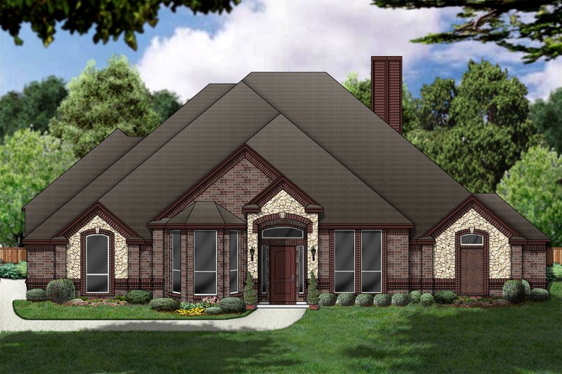 Home Plan - Traditional Exterior - Front Elevation Plan #84-377