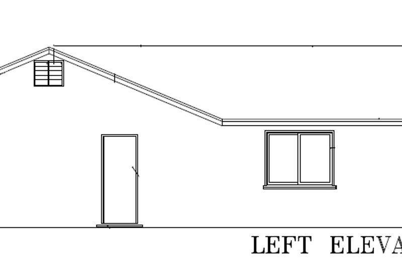 Architectural House Design - Exterior - Other Elevation 1 for Ranch House Plan #1-397 - 3 bed, 2 bath