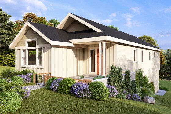Exterior - Other Elevation for Craftsman House Plan #124-1391 - 3 bed, 2 bath