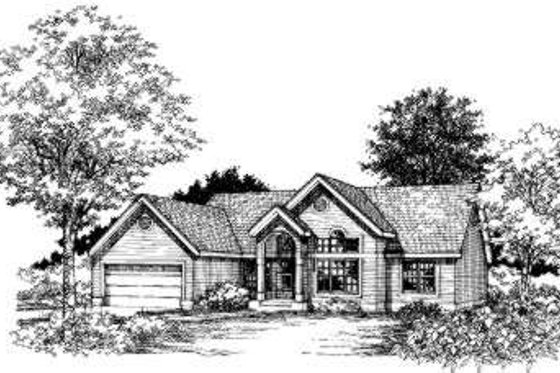 Exterior - Front Elevation for Traditional House Plan #320-106 - 3 bed, 2 bath