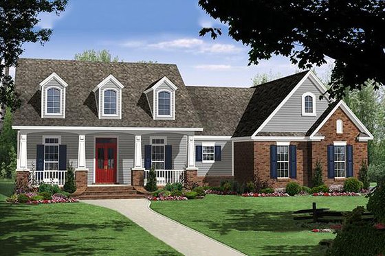 Exterior - Front Elevation for Craftsman House Plan #21-353 - 3 bed, 2 bath