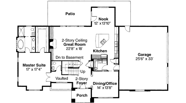 Dream House Plan - European Floor Plan - Main Floor Plan #124-209