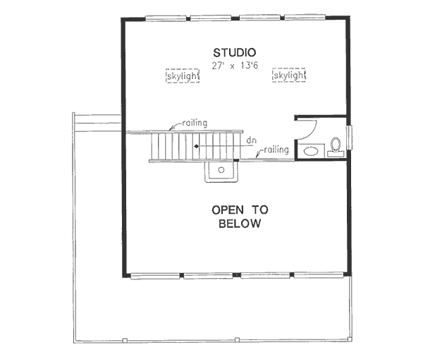 Contemporary Floor Plan - Upper Floor Plan #18-231