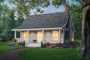 Cottage Exterior - Front Elevation Plan #21-169