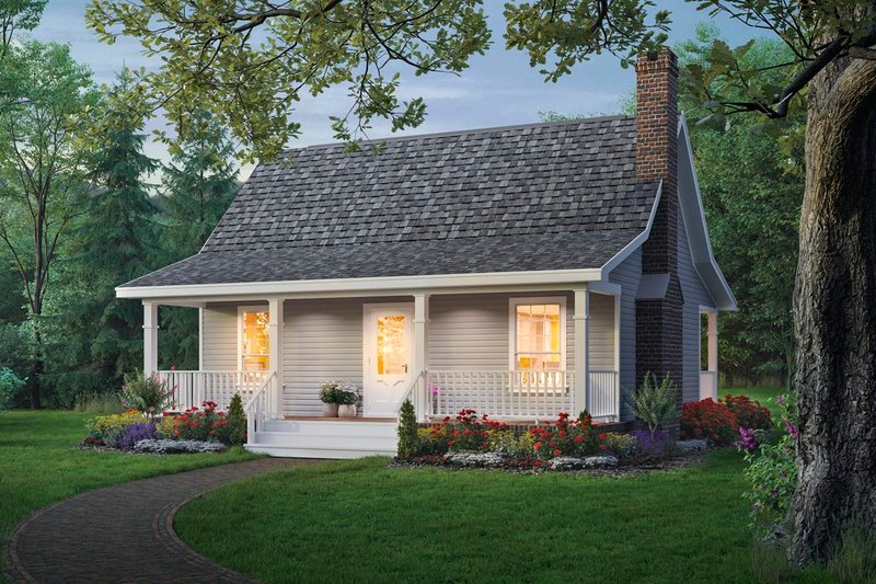 House Plan Design - Cottage Exterior - Front Elevation Plan #21-169