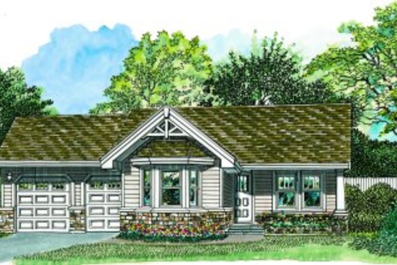 Traditional Style House Plan - 1 Beds 1 Baths 794 Sq/Ft Plan #47-637