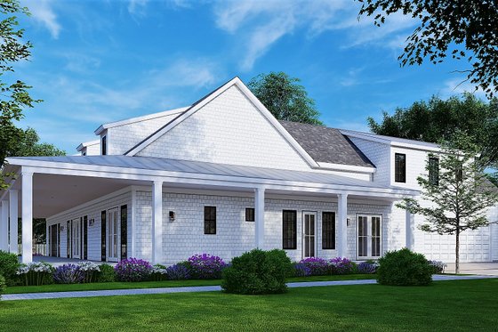 Exterior - Other Elevation 2 for Ranch House Plan #54-400 - 3 bed, 3.5 bath