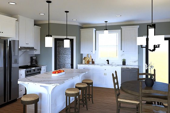 Interior - Kitchen 1 for Farmhouse House Plan #44-273 - 3 bed, 2 bath