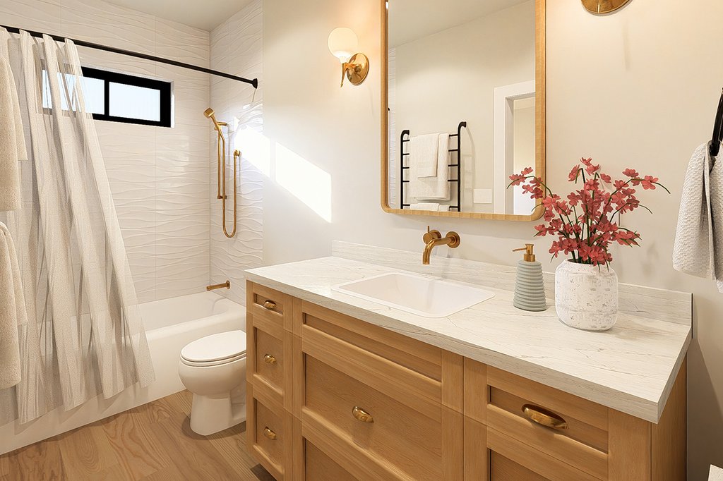 Interior - Bathroom for Farmhouse House Plan #126-310 - 3 bed, 2.5 bath