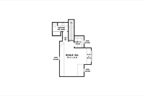 Floor Plan - Other Floor for European House Plan #929-1161 - 4 bed, 3.5 bath