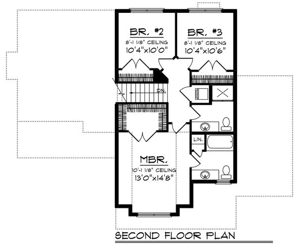 Architectural House Design - Floor Plan - Upper Floor Plan #70-1236