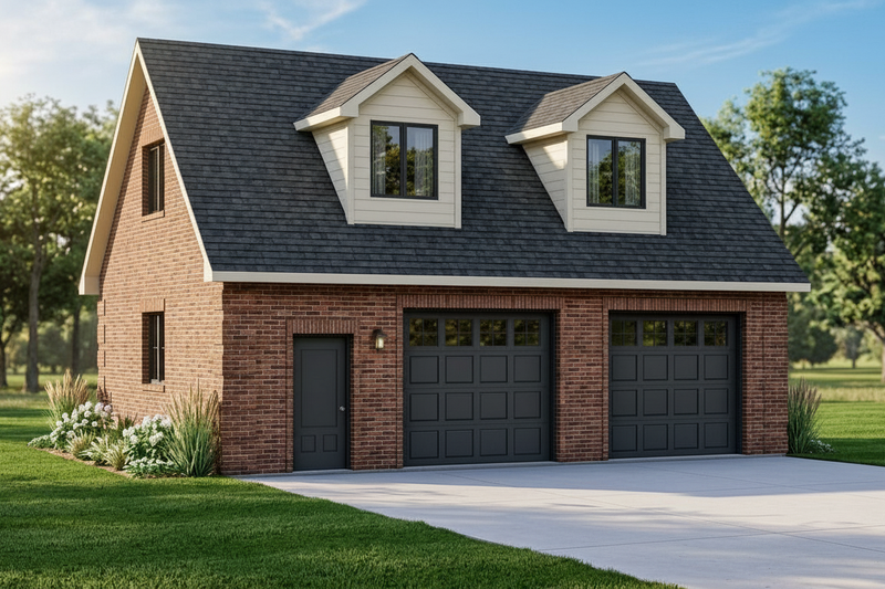 Architectural House Design - Exterior - Front Elevation 2 for Country House Plan #1064-461, 0 bath