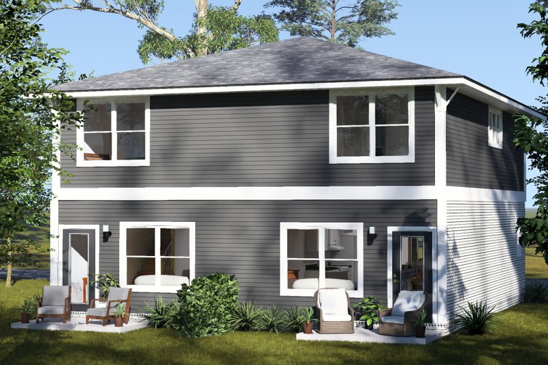 Home Plan - Exterior - Other Elevation 3 for Modern House Plan #513-2492 - 2 bed, 2.5 bath