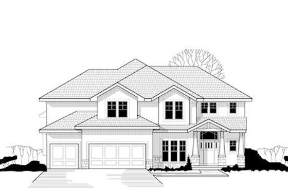 Exterior - Front Elevation for Traditional House Plan #67-876 - 4 bed, 3.5 bath