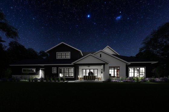 Exterior - Rear Elevation 1 for Traditional House Plan #1069-35 - 4 bed, 4.5 bath