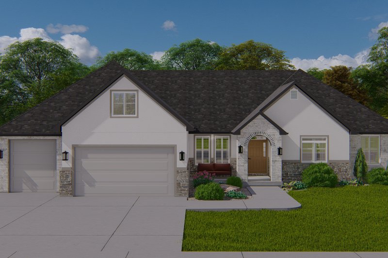 Architectural House Design - Exterior - Front Elevation 5 for Traditional House Plan #1060-143 - 3 bed, 2.5 bath