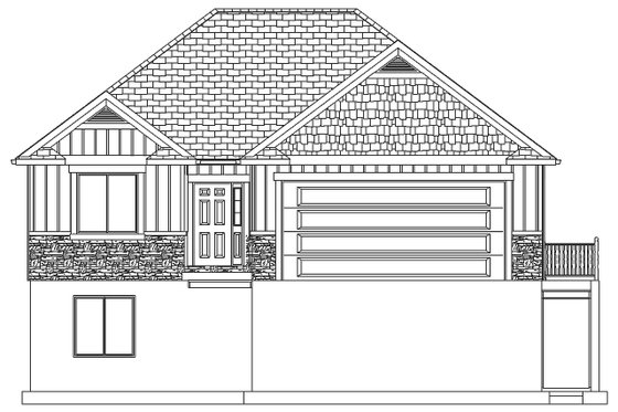 Exterior - Front Elevation 6 for Ranch House Plan #1060-42 - 3 bed, 2 bath