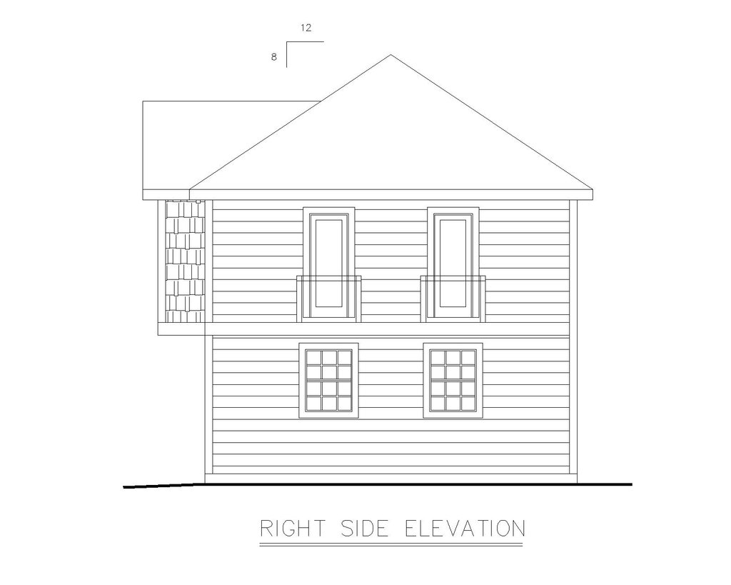 Exterior - Other Elevation 1 for Traditional House Plan #117-254 - 3 bed, 2 bath