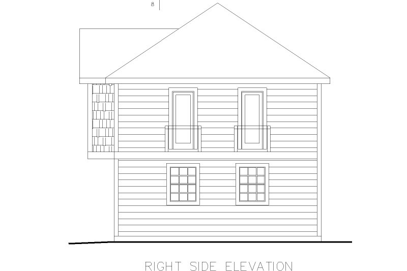 Home Plan - Exterior - Other Elevation 1 for Traditional House Plan #117-254 - 3 bed, 2 bath