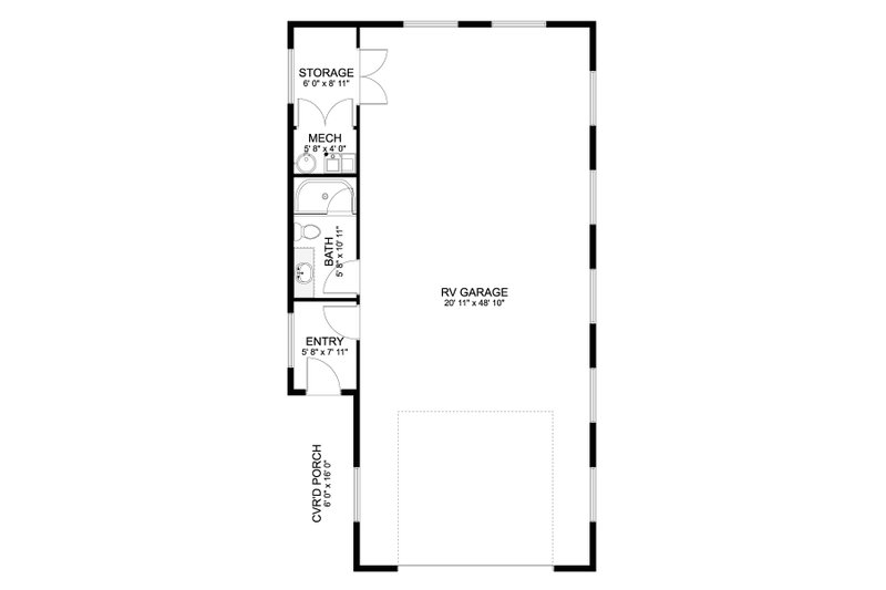House Plan Design - Floor Plan - Main Floor for Traditional House Plan #1060-159, 1 bath