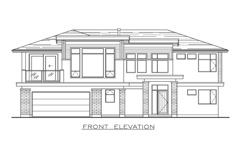 Dream House Plan - Exterior - Front Elevation 3 for Contemporary House Plan #1100-96 - 3 bed, 2 bath