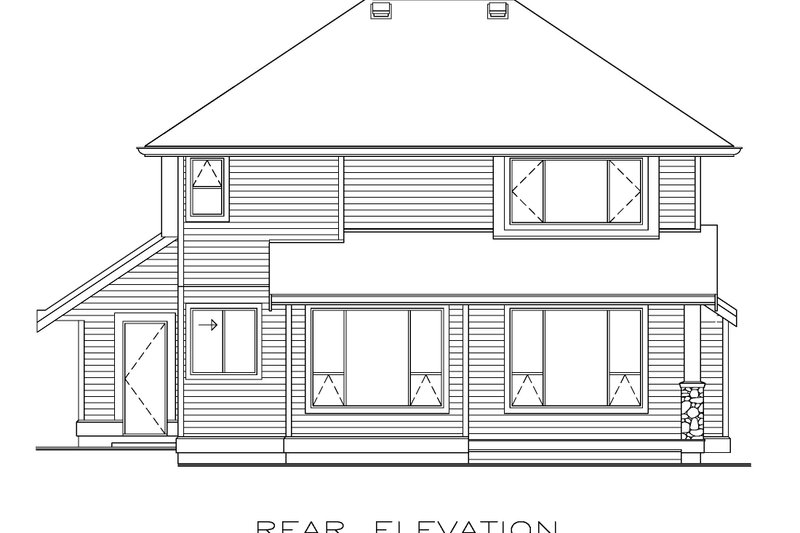 House Plan Design - Exterior - Rear Elevation for Country House Plan #1100-180 - 3 bed, 2.5 bath
