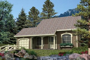 Cottage Exterior - Front Elevation Plan #57-156