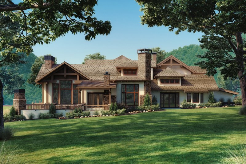 House Blueprint - Exterior - Rear Elevation for Traditional House Plan #942-65 - 3 bed, 2.5 bath
