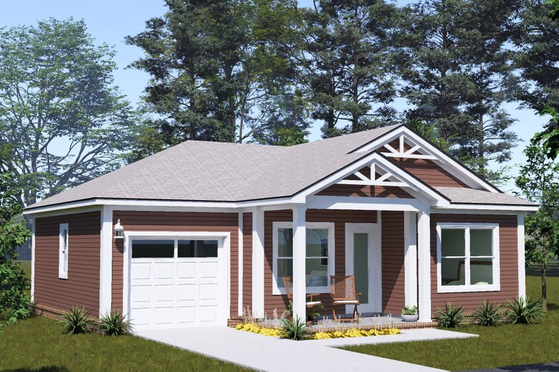 Architectural House Design - Exterior - Other Elevation for Cottage House Plan #513-2456 - 2 bed, 2 bath