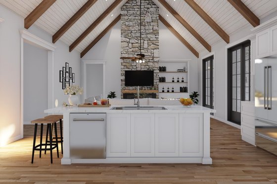 Interior - Kitchen 1 for European House Plan #923-80 - 3 bed, 2.5 bath