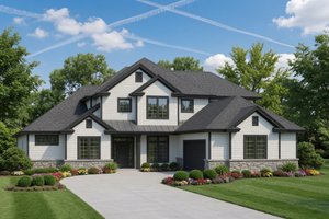 Architectural House Design - Exterior - Front Elevation for Modern House Plan #20-2663 - 4 bed, 4.5 bath