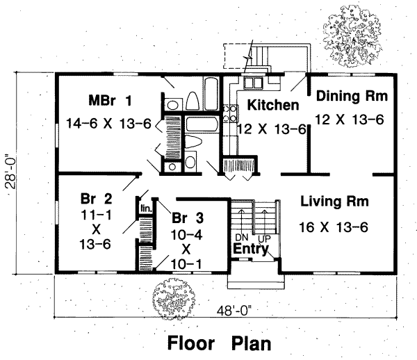 Traditional Floor Plan - Main Floor Plan #312-365