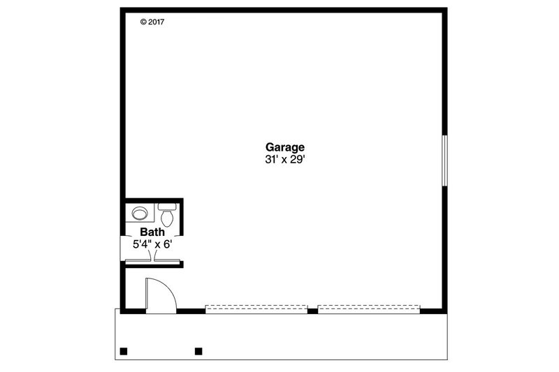 Architectural House Design - Floor Plan - Main Floor for Cottage House Plan #124-1101, 0.5 bath