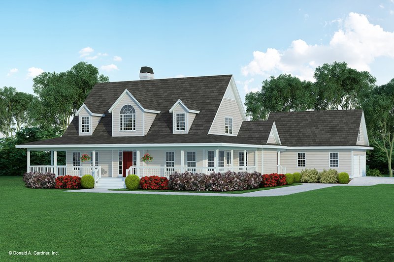 Architectural House Design - Country Exterior - Front Elevation Plan #929-122