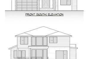 Exterior - Front Elevation 3 for Contemporary House Plan #1066-307 - 5 bed, 4.5 bath