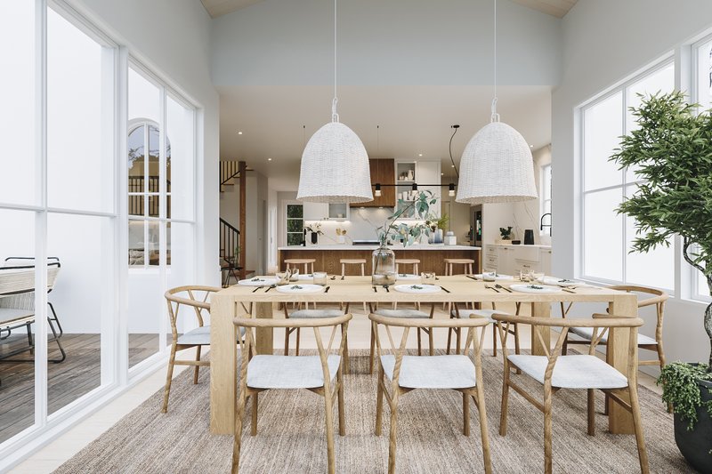Home Plan - Interior - Dining Room for Farmhouse House Plan #23-2779 - 5 bed, 2.5 bath