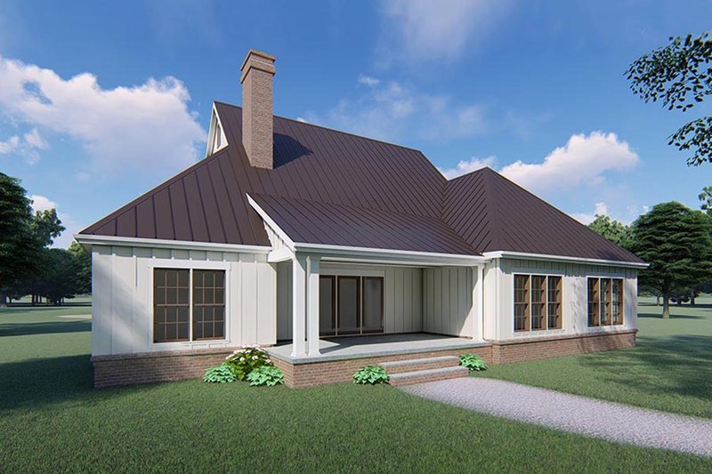 House Blueprint - Exterior - Rear Elevation for Farmhouse House Plan #923-120 - 3 bed, 3.5 bath