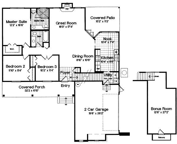 Traditional Floor Plan - Main Floor Plan #417-129