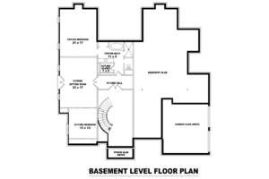 Floor Plan - Lower Floor for European House Plan #81-1351 - 4 bed, 4 bath
