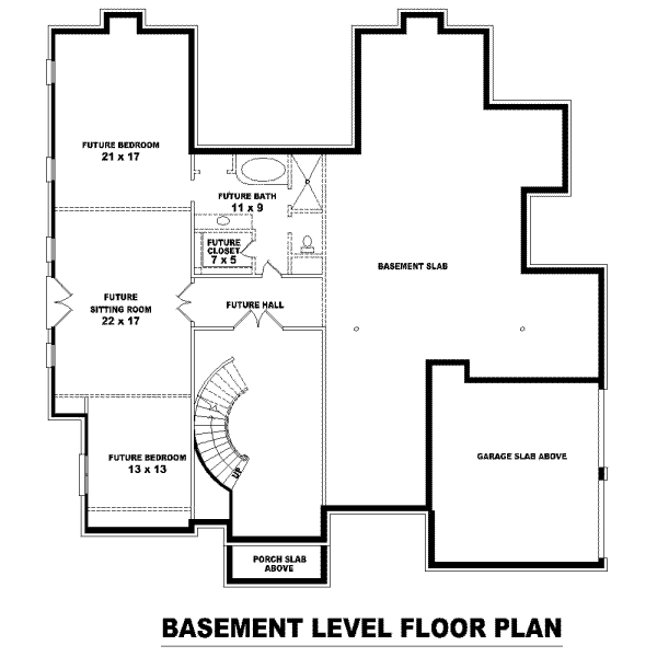 European Floor Plan - Lower Floor Plan #81-1351