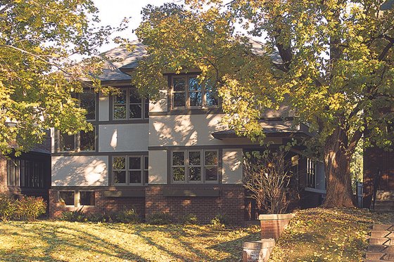 Exterior - Front Elevation for Prairie House Plan #454-1 - 3 bed, 2.5 bath