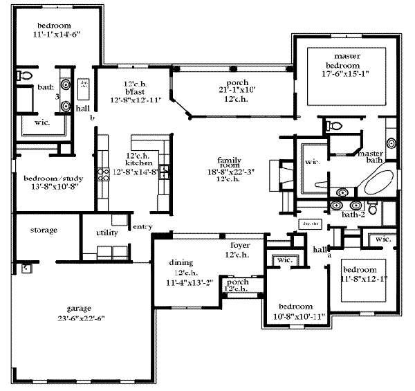 European Floor Plan - Main Floor Plan #69-166